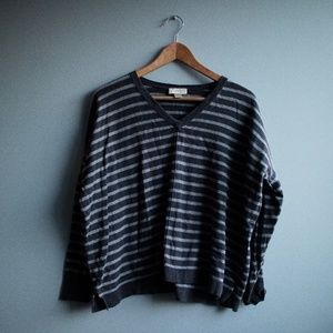 Loft Dolman Stripped Long Sleeve Top